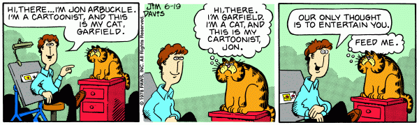 First ever Garfield comic strip
